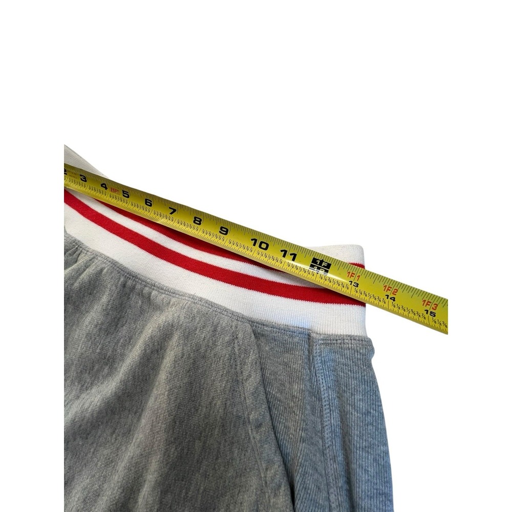 Champion Reverse Weave Skirt Oxford Gray Yarn Dye Stripe‎ Rib Womens Medium - Picture 6 of 7